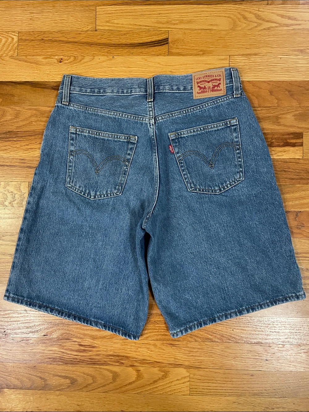 Levi's Blue Denim Women's Jean Shorts — Classic High-Rise - Picture 2 of 6